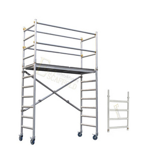 Construction Portable Aluminium Mobile Telescopic Tower Foldable Interior Lightweight Baker Scaffold