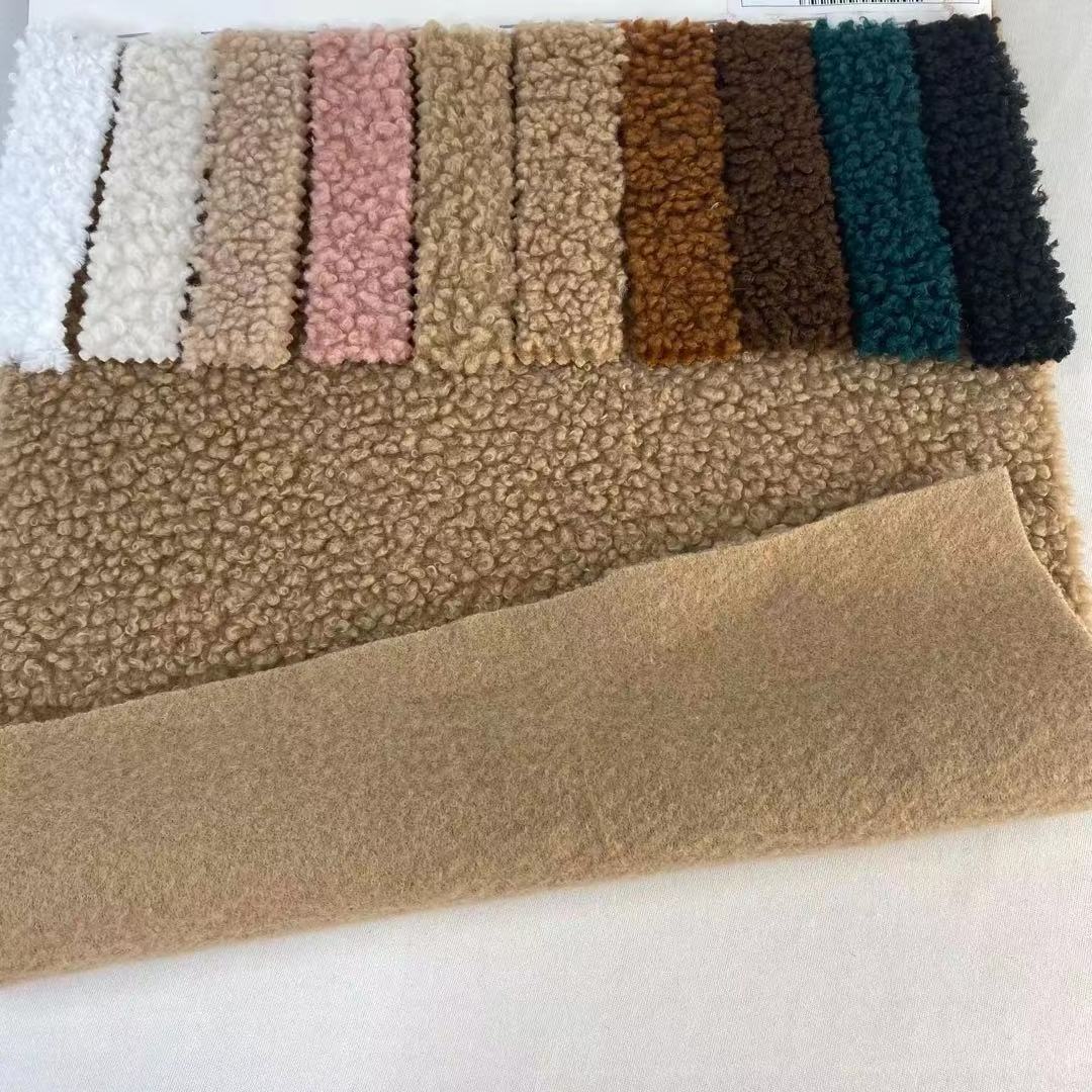 Wholesale 100% polyester sherpa soft fleece fabric for coat fabric