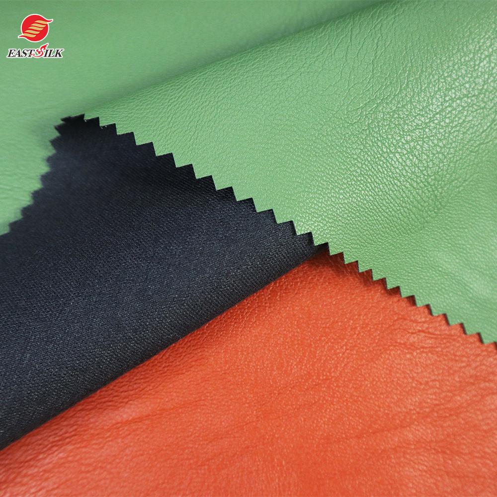 High-quality Cheap Price textiles materials rayon polyester fabrics Fake Leather PU Fabric For jacket