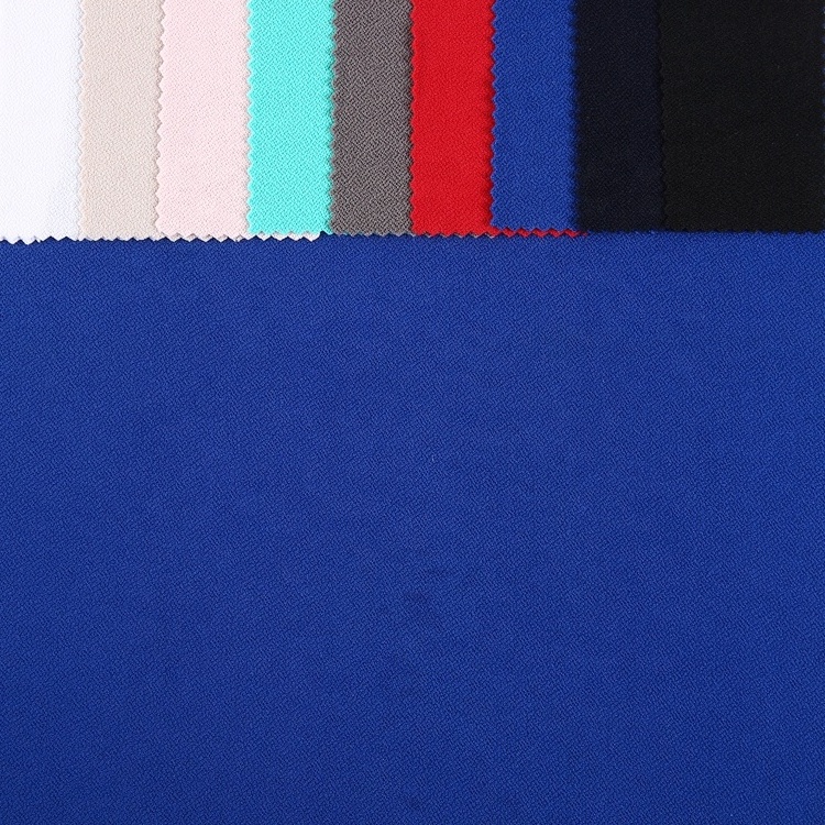 95% poly 5% spandex knitted plain double sided crepe koshibo bubble crepe fabric