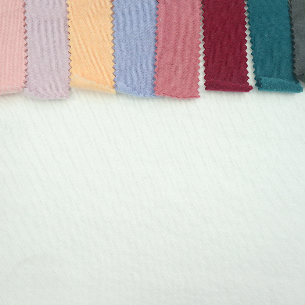 Fabric Manufacturing Supplier Wholesalers CVC Cotton Polyester French Terry Fleece Clothes Fabrics For Clothing