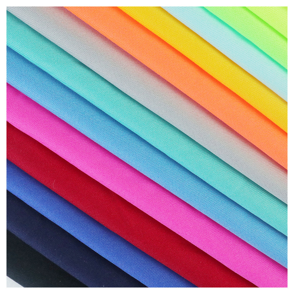 High quality Wholesale Factory Knitted Fabric 100% Polyester Interlock  sports jersey apparel Fabric for  lining clothing making