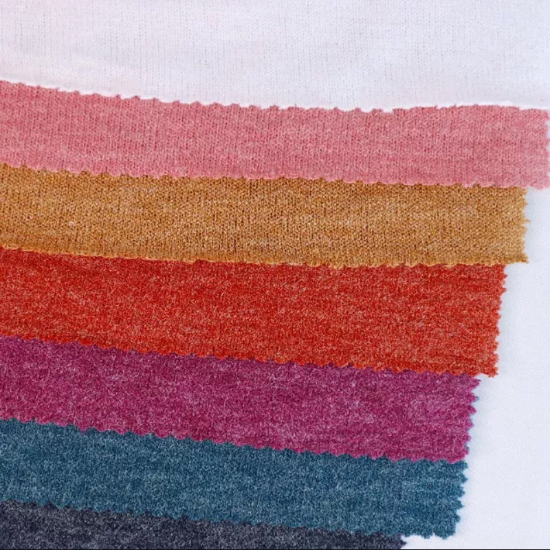 Wholesale Latest sweater fabric textiles thick knit angora jersey spring fabrics for clothing