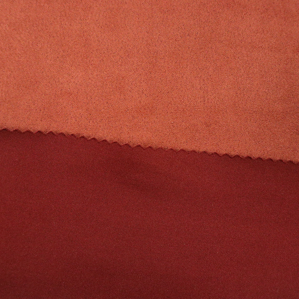 Fabrics and Textiles Supplier Wholesale Polyester Spandex Brushed Knitted Scuba Suede Fabric For Garment Clothing