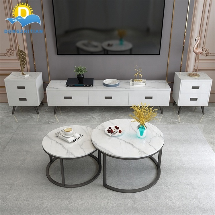 Wood tv stand modern fashion marble TV stands 2021 new design Tv stand for living room