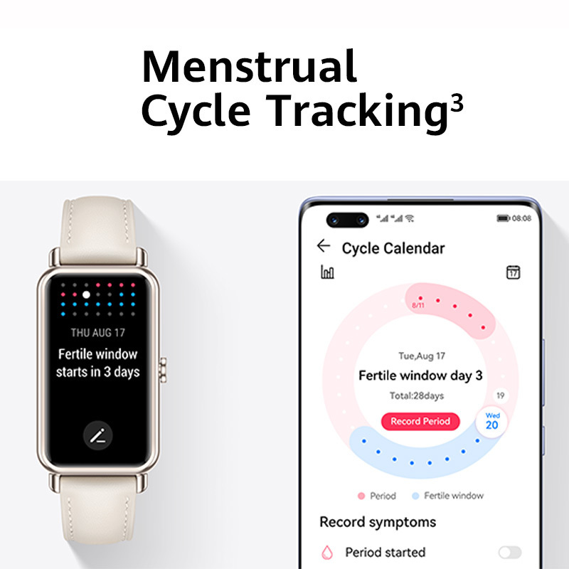 HUAWEI WATCH Fit Mini Women SmartWatch Heart Rate Menstrual Cycle Tracker Full Touch Bluetooth Bracelet 14 Days Battery Life