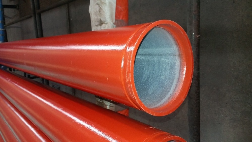 ASTM A53 Type E Grade B ERW Sch40 Red Painted Carbon Steel Tubes Weled Fire Sprinkler Fighting Round Steel Pipe