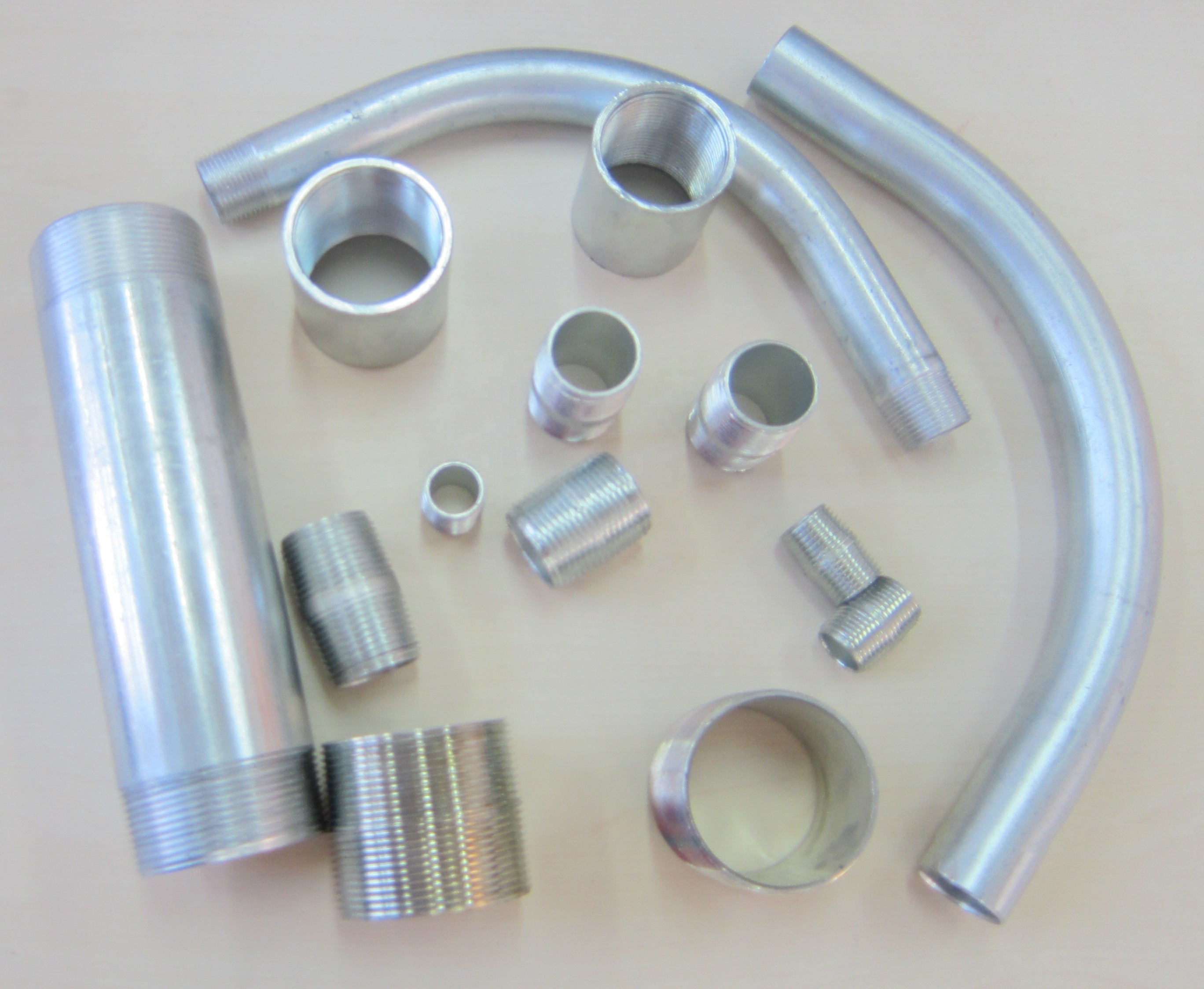 wiring tube accessory 3-1/2 inch size 5.46mm wall thickness aluminum alloy conduit nipple UL6A pipe fittings