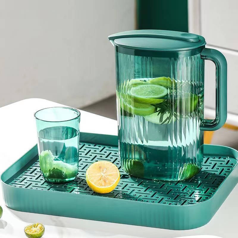 2000ml  jug Juice Coffee Lemon hot cold Water Pots & Kettles cups Set Transparent Clear Large Water Jug Pitcher