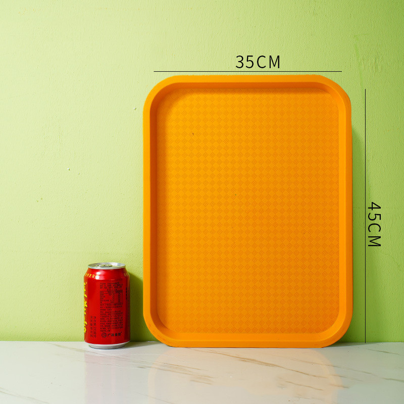 3 SIZE Large Foodservice Tray, Rectangular food trays Plastic Drink Serving Tray for Serving Drinks, Snacks, Tea