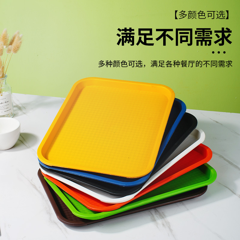 3 SIZE Large Foodservice Tray, Rectangular food trays Plastic Drink Serving Tray for Serving Drinks, Snacks, Tea