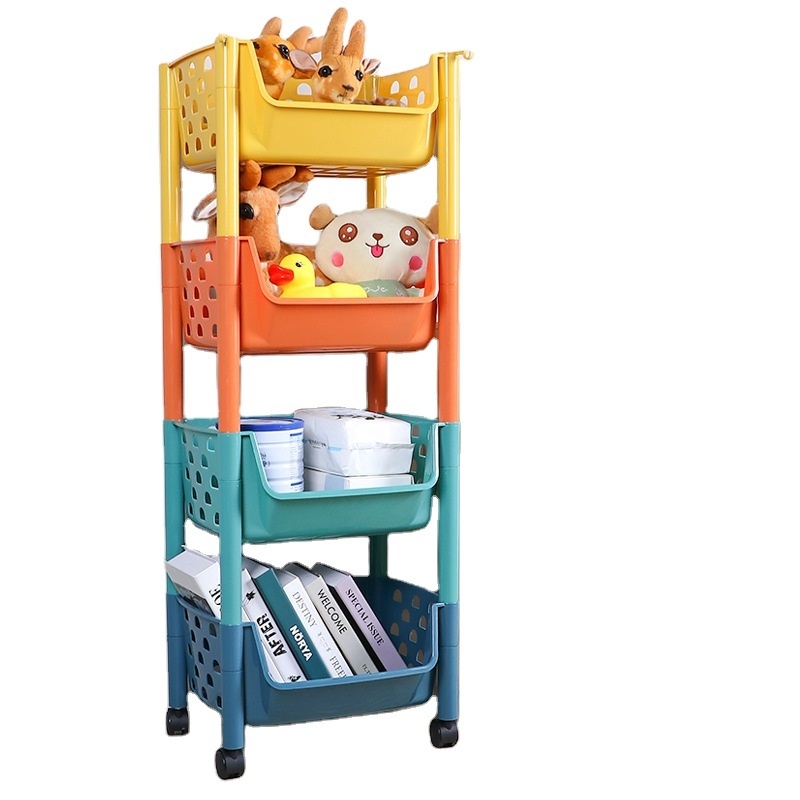 Multi-layer Serving Storage Trolley, kids toy shelves , home shelves for Kitchen Home