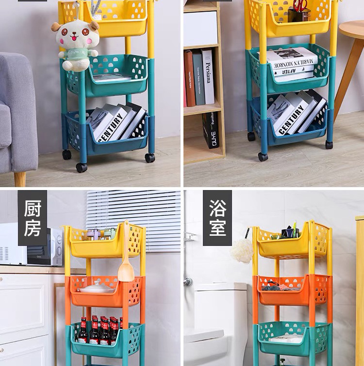 Multi-layer Serving Storage Trolley, kids toy shelves , home shelves for Kitchen Home