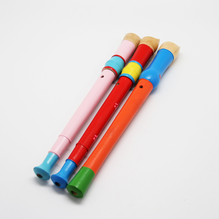 Flute Musical Instrument Toy Flute 8 Hole Colorful Wooden for Kids Opp Bag Bee Technology Low Price Stainless Steel Potato Press