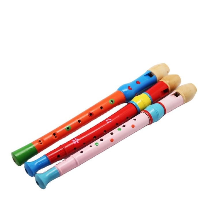 Flute Musical Instrument Toy Flute 8 Hole Colorful Wooden for Kids Opp Bag Bee Technology Low Price Stainless Steel Potato Press