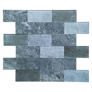 Self Adhesive Aluminum Composite Metal and Glass Mosaic Tiles for Backsplash