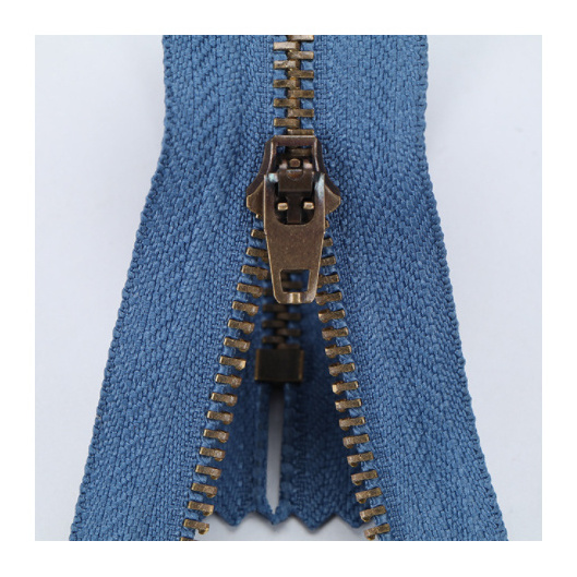 Wholesale High Quality 3#/5# Brass YG Zipper With Semi Auto Lock Slider For Jeans