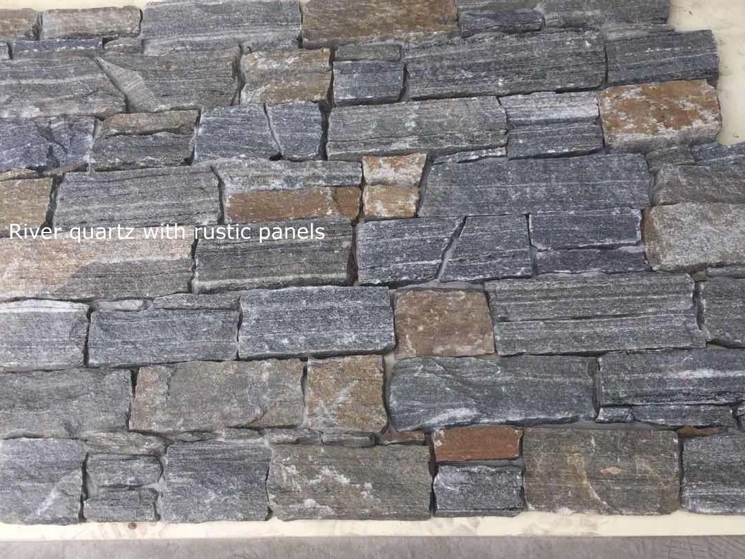 Decorative versatile interior exterior stone panels quartz ledger wall cladding panels and stack stone veneers