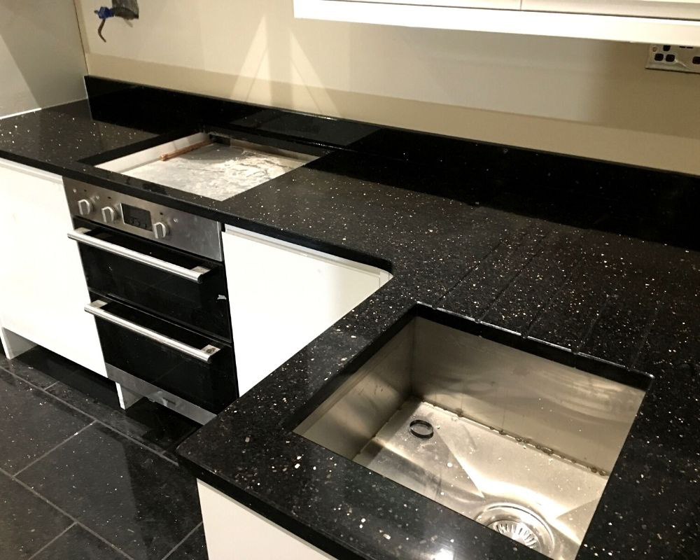 Natural Stone Black Gold Granite, Black Galaxy Granite Tiles & Slabs, Nero Star Galaxy Granite