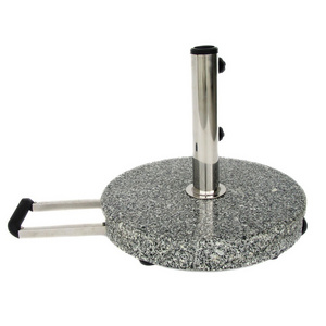 Wholesale Grey Granite Trolly Outdoor Round Umbrella Parasol Base