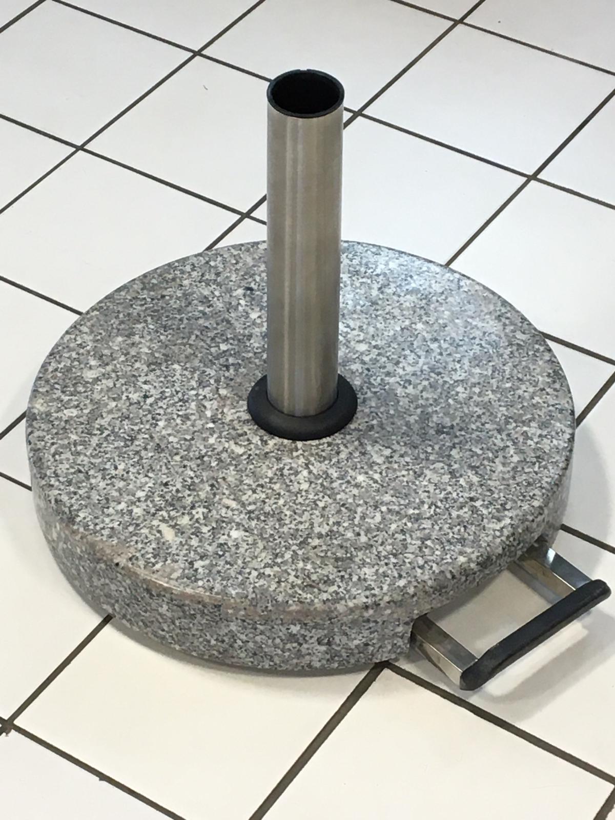 Wholesale Grey Granite Trolly Outdoor Round Umbrella Parasol Base