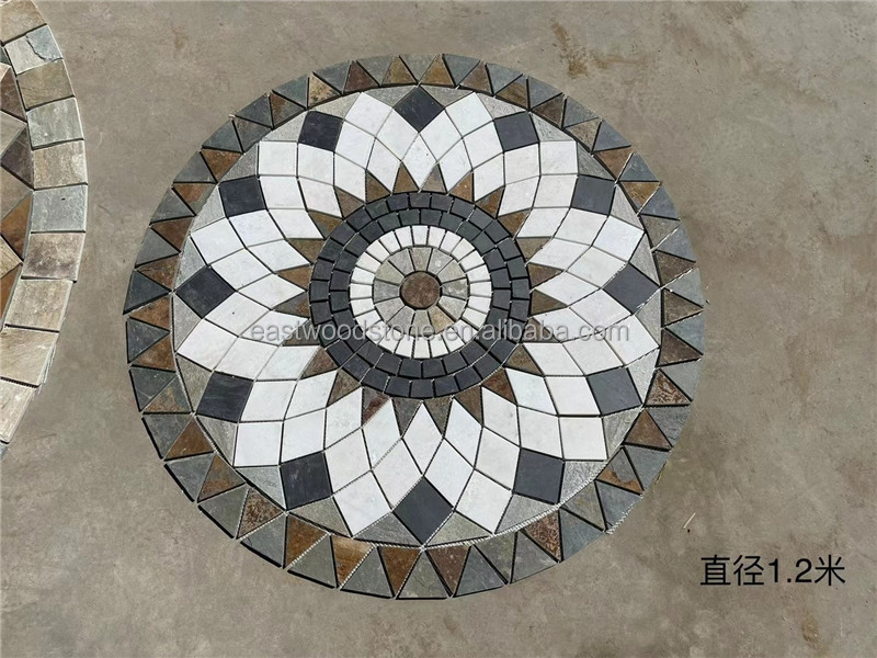 Decorative Stone Square Slate Mosaic Tiles For Patio Flooring