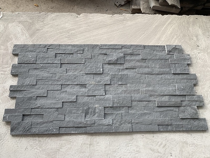 Wholesale Black Sandstone Ledge Stone Panel For Exterior Wall Cladding