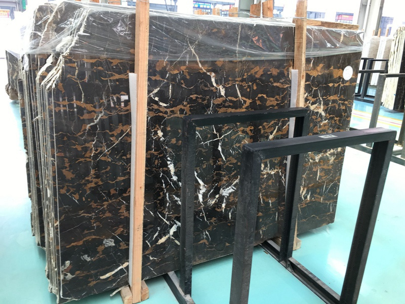 China onyx stone black marble slab with golden Athens marbles black marble slabs tiles for walling and flooring