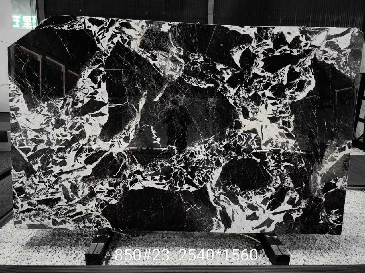 Luxury Black Marble Stone Grand Antique Abstract Marble Slab Tiles