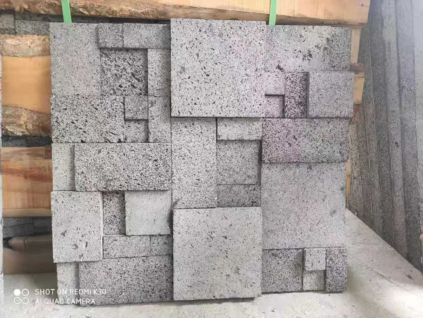 Decorative Lava Volcanic Cultured Stone Slate For Outdoor Wall Cladding Tile