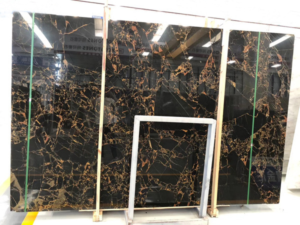 China onyx stone black marble slab with golden Athens marbles black marble slabs tiles for walling and flooring