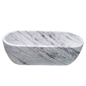 Natural Stone Marble Tub Freestanding Shower Bathtub For Bathroom