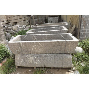 Old Antique Reclaimed Natural Stone Trough For Garden