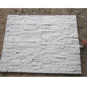 interior and outdoor white quartzite wall panel cladding culture stone