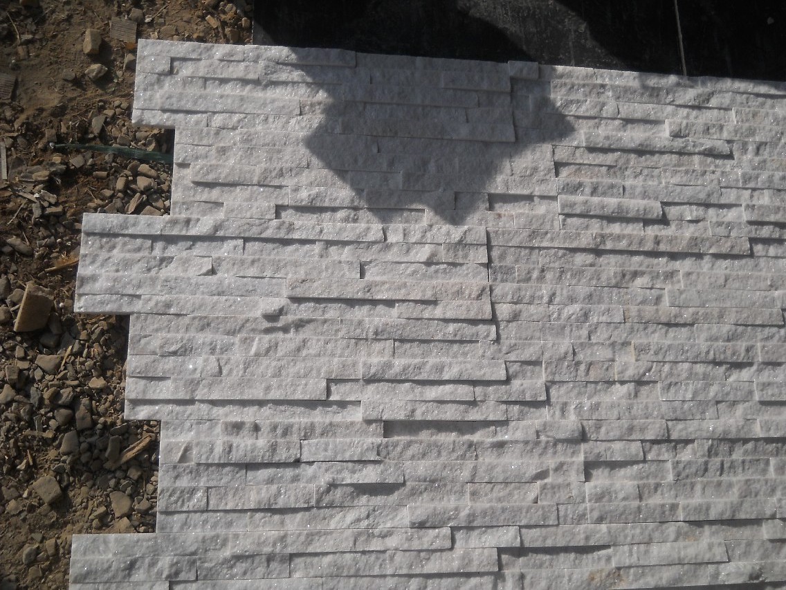 interior and outdoor white quartzite wall panel cladding culture stone