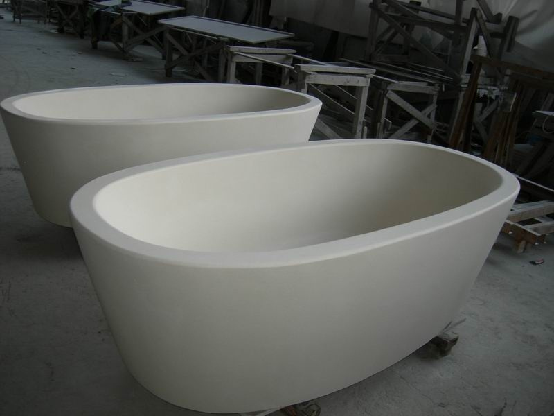 Natural Stone Marble Tub Freestanding Shower Bathtub For Bathroom