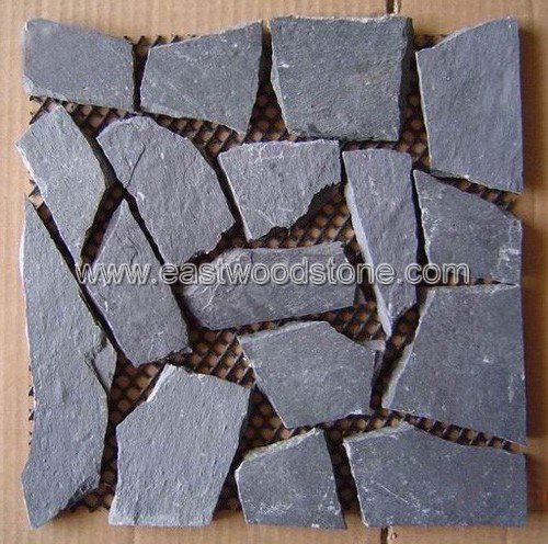 irregular flagstone black slate floors