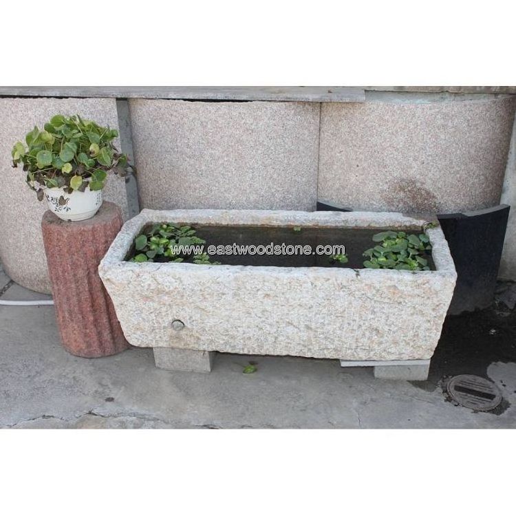 Old Antique Reclaimed Natural Stone Trough For Garden