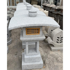 Hand-cut Natural Stone Mini Japanese Style Granite Outdoor Lanterns For Garden Ornament