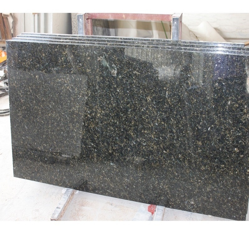 Dark Green granite countertop Uba Tuba vanity top