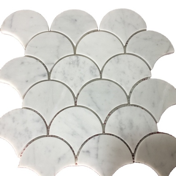 Popular natural marble tiles carrara white mosaic floor wall decoration