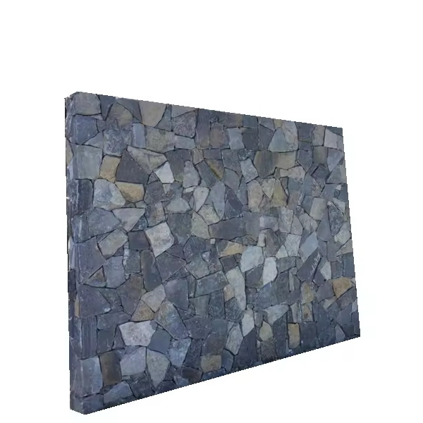 Exterior stone wall moon blue quartzite random stone veneers fireplace wall cladding decoration