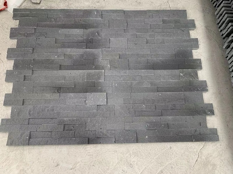 Wholesale Black Sandstone Ledge Stone Panel For Exterior Wall Cladding