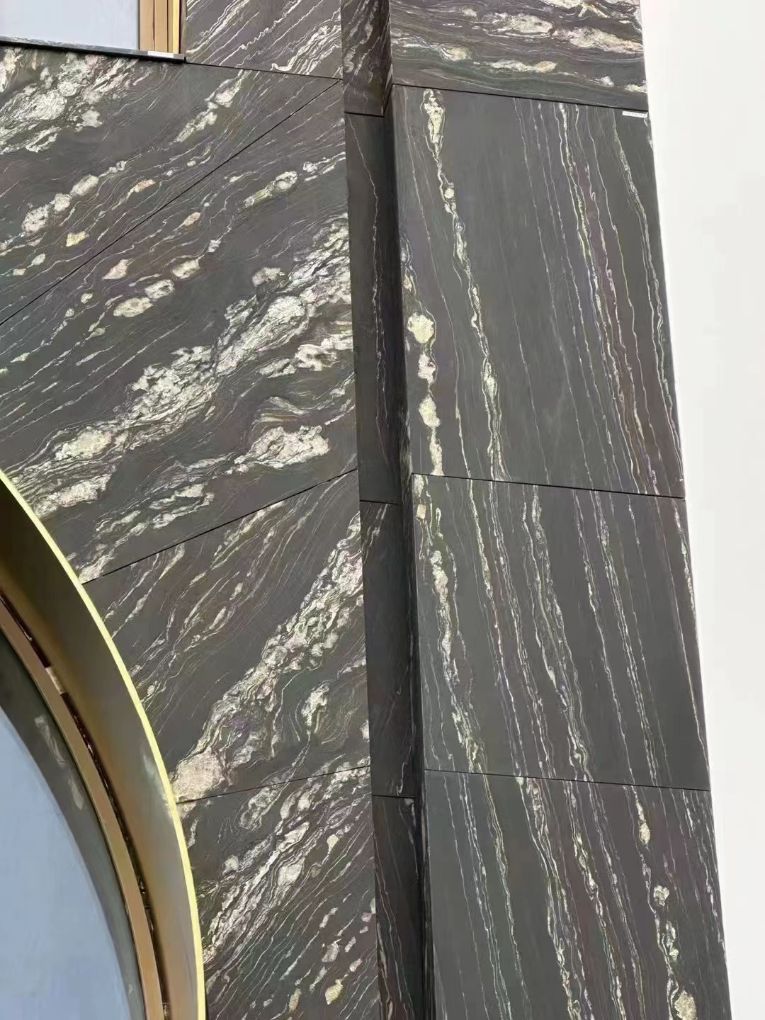 High end natural black Titanium gold Magma gold granite for countertop kitchen benchtop