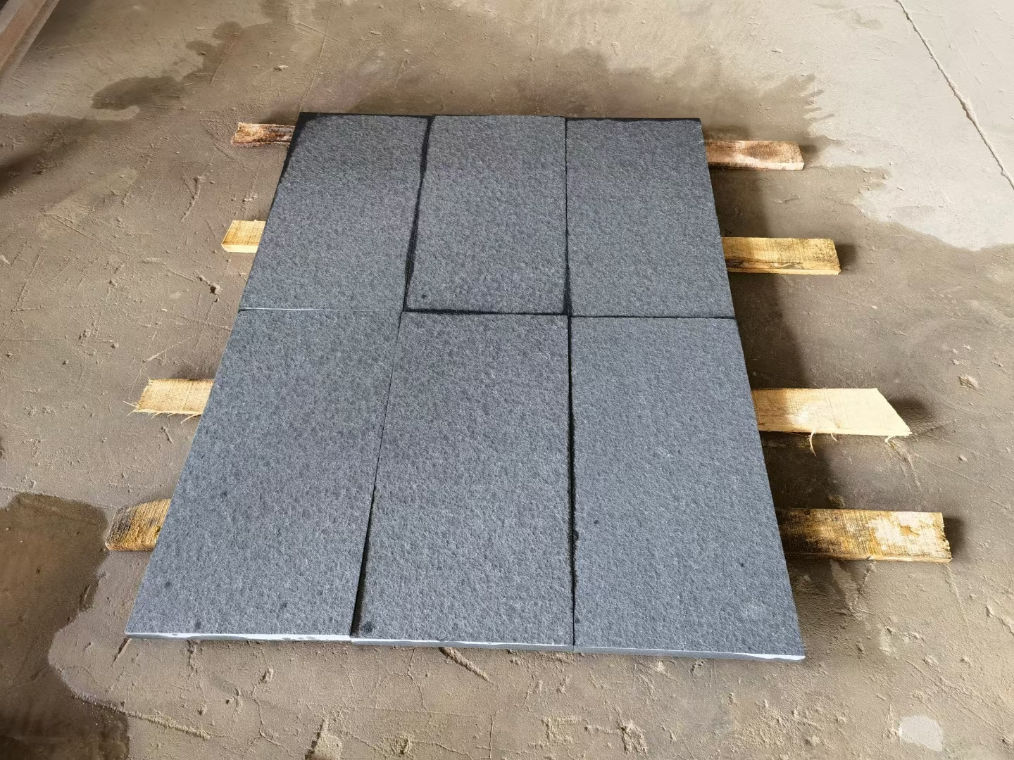 Black granite random flagstone black basalt stone crazy pattern paving stone for driveway outside garden