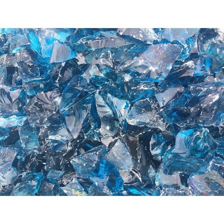 wholesale slag glass rock blue glass rock