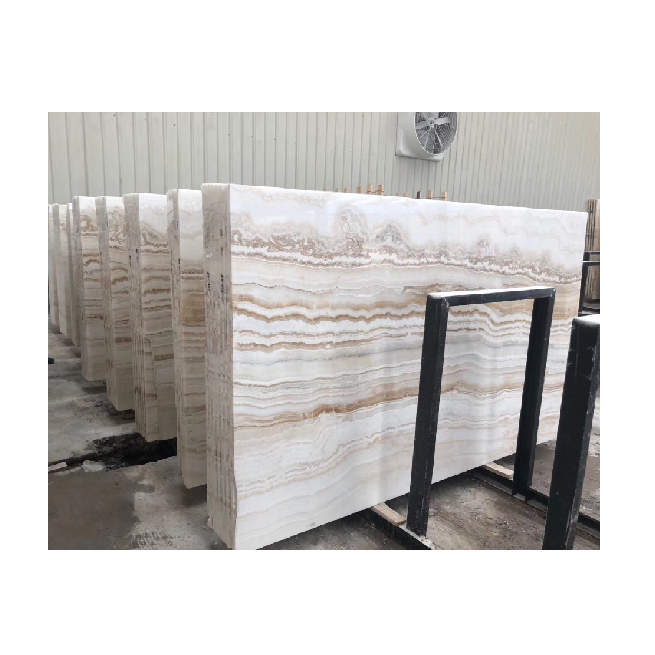 Natural marble with brown vein white onyx marble for interior decoration