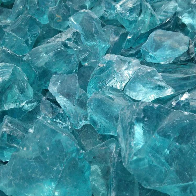 wholesale slag glass rock blue glass rock