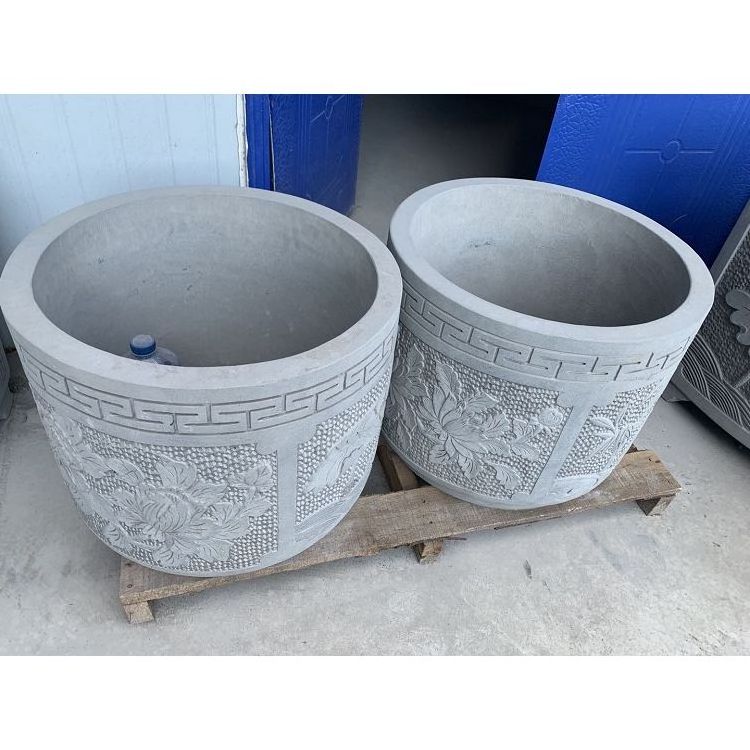 Antique Round Stone Troughs Old Stone Flower Pot Water Trough  Garden Stone