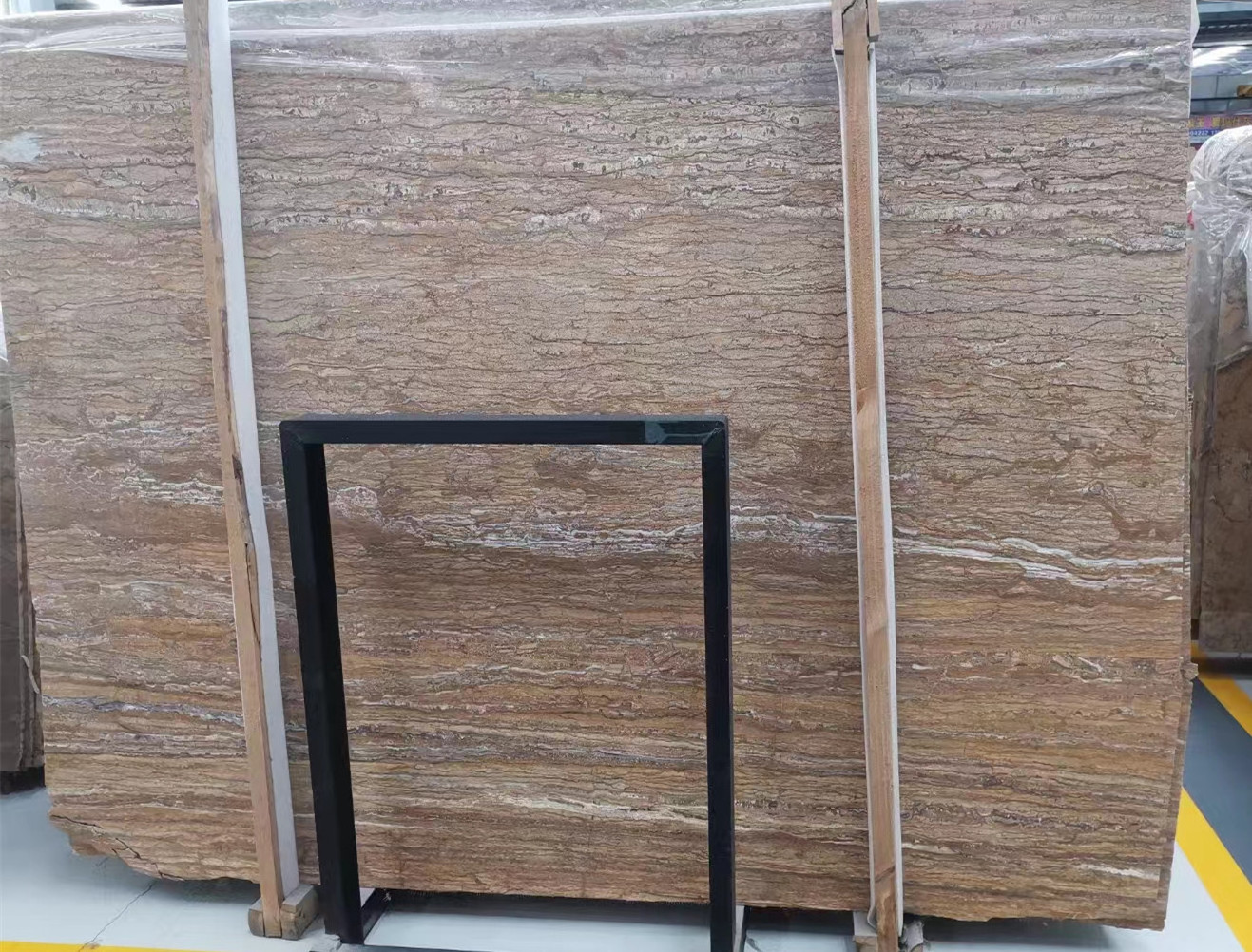 Cost effective polished Walnut travertine floor and wall tiles slabs for decoration